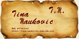 Tina Mauković vizit kartica